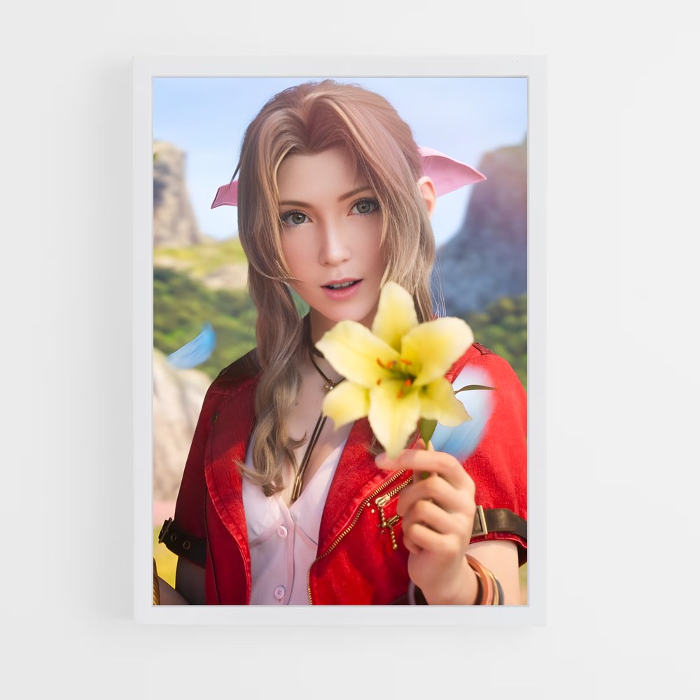 Poster La Fleur d'Aerith – affiche Final Fantasy (vue 3)